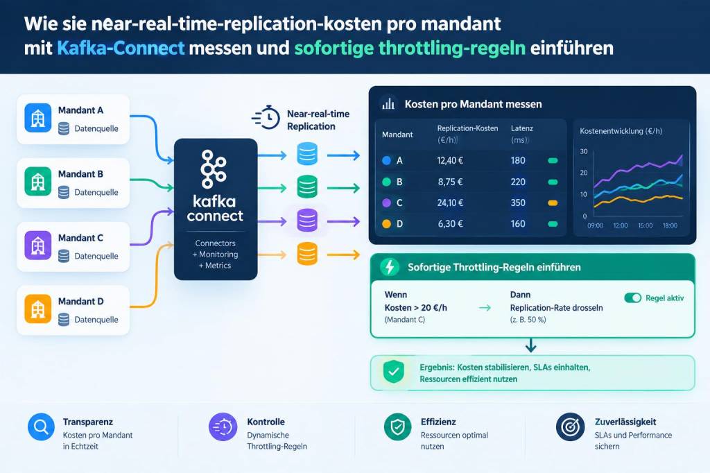Wie sie near‑real‑time‑replication‑kosten pro mandant mit kafka‑connect messen und sofortige throttling‑regeln einführen