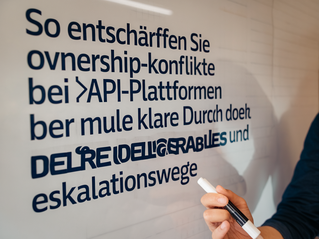 So entschärfen sie ownership‑konflikte bei api‑plattformen wie mule oder boomi durch klare deliverables und eskalationswege