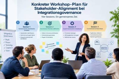 Konkreter workshop‑plan für stakeholder‑alignment bei integrationsgovernance in vier sessions